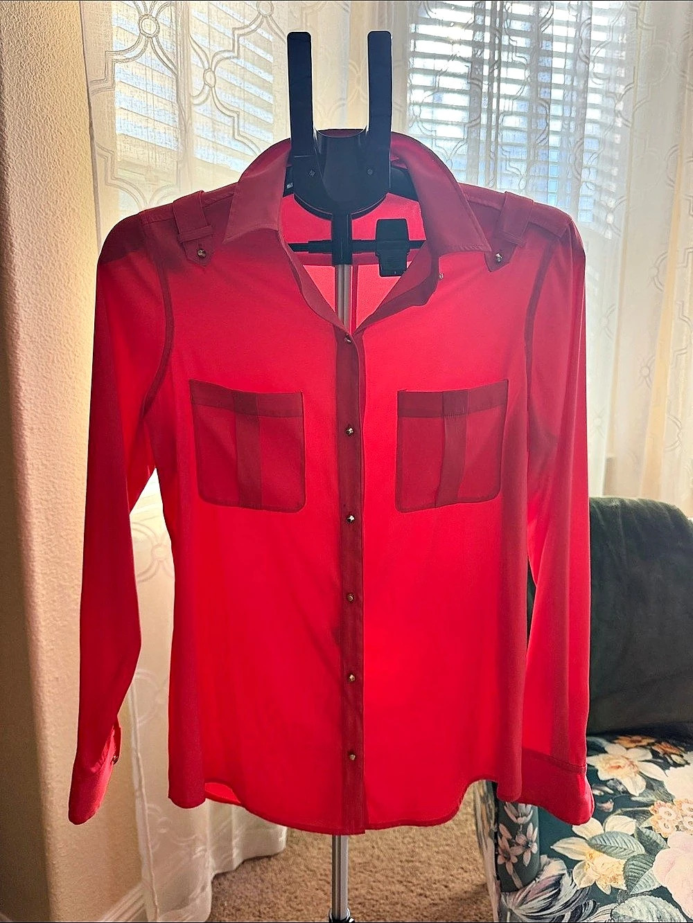 Orange Button Down Shirt